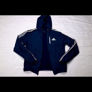 Windbreaker hoodie, Size: Small, color: Blue